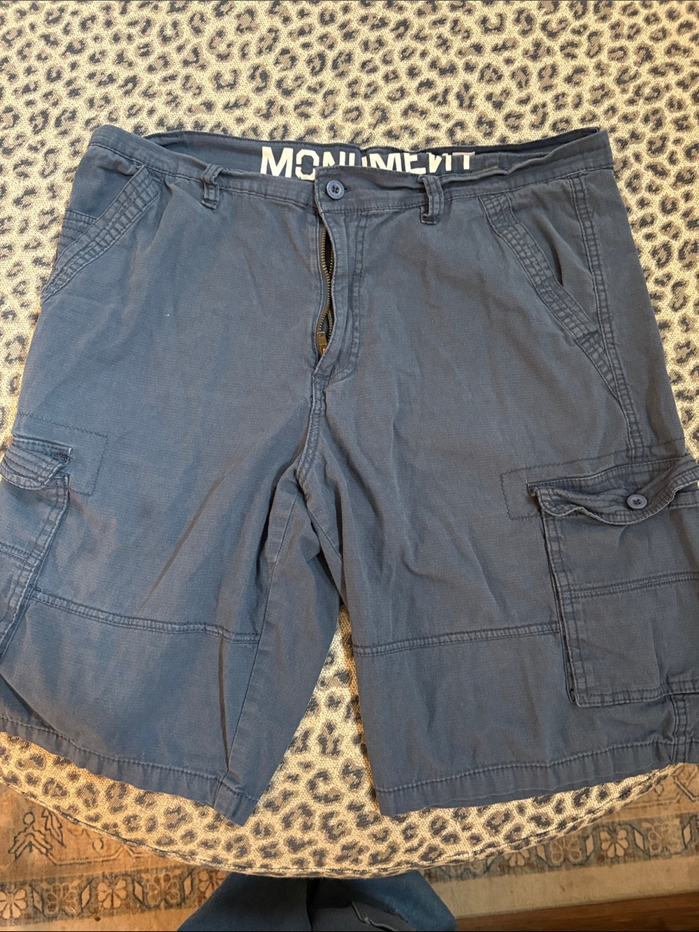 Men's Monument Navy Cargo Shorts with Utility Pockets